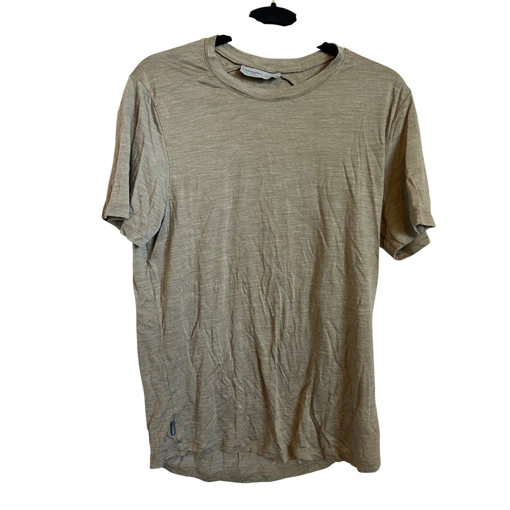 Icebreaker Cool-Lite Mens Merino Wool Blend T-Shirt Olive Green Size M